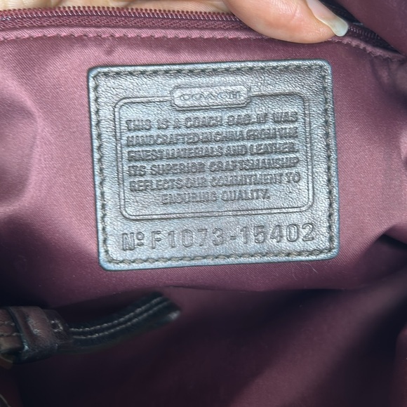 COACH MIA Signature C tan and brown Satchel carryall handbag. Style #15402 - Picture 13 of 16